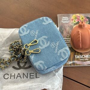 Last one Chanel GWP Light Blue Denim Mini Bag